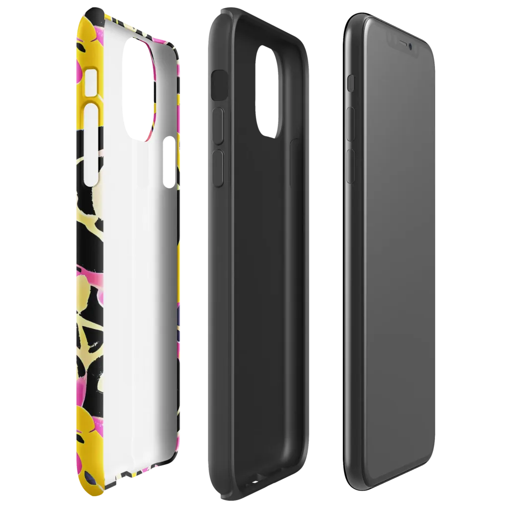 Neon Ink Parade on Tough Case for iPhone® — Right