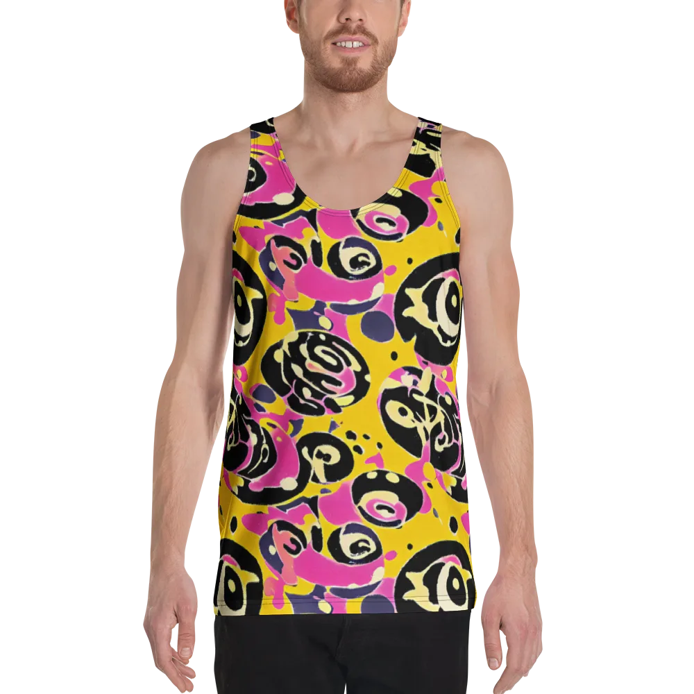 Neon Ink Parade on Men's Tank Top — Front