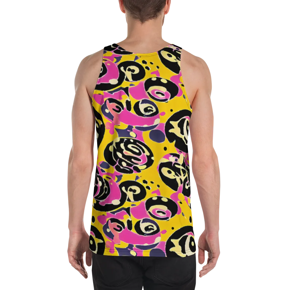 Neon Ink Parade on Men's Tank Top — Back