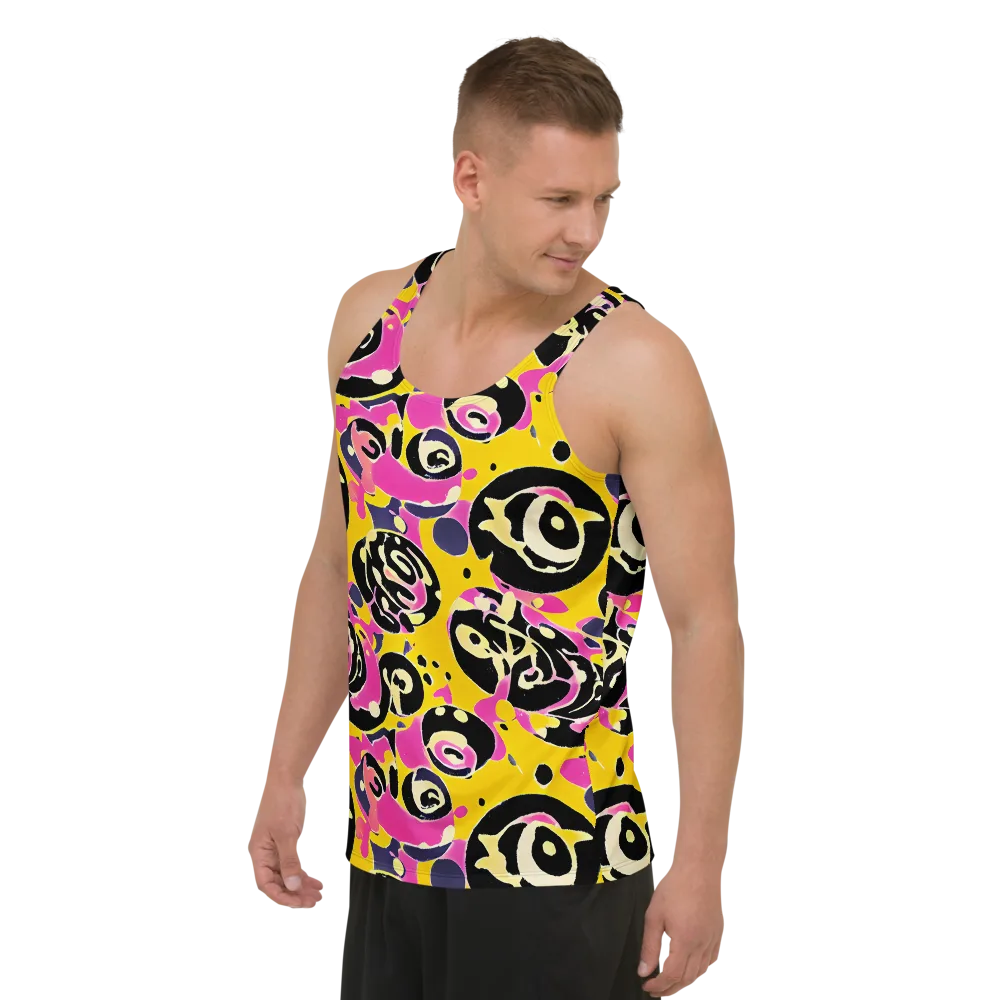 Neon Ink Parade on Men's Tank Top — Left Front