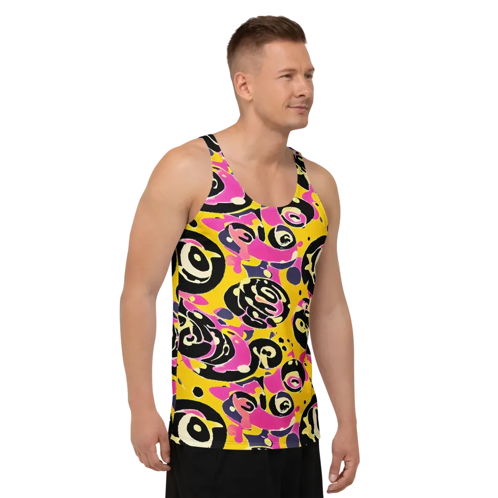 Neon Ink Parade on Men's Tank Top — Right Front