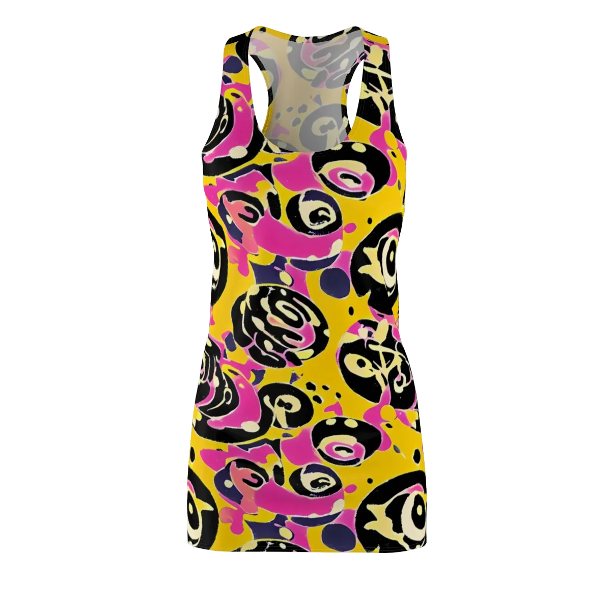 Neon Ink Parade on Racerback Dress — Front