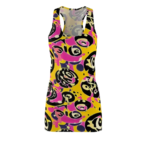 Neon Ink Parade on a Racerback Dress