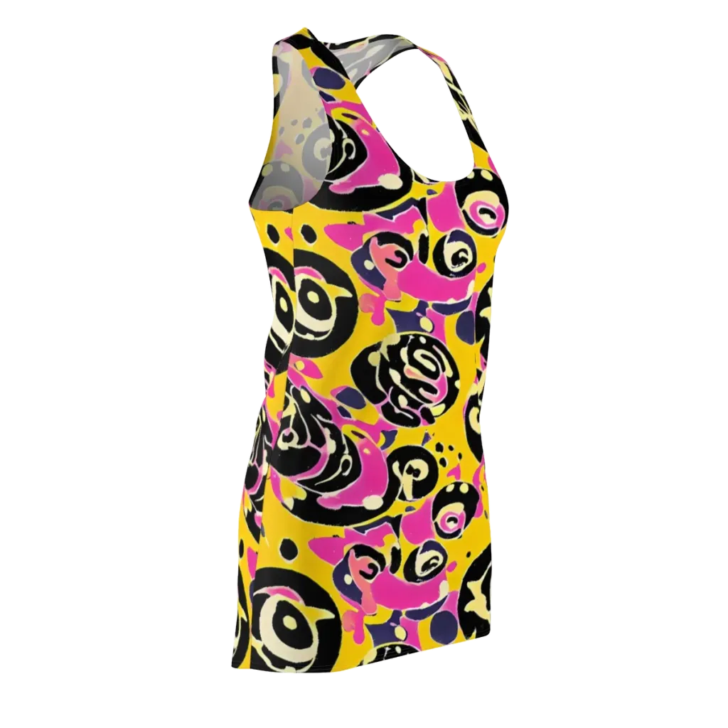 Neon Ink Parade on Racerback Dress — Front Side