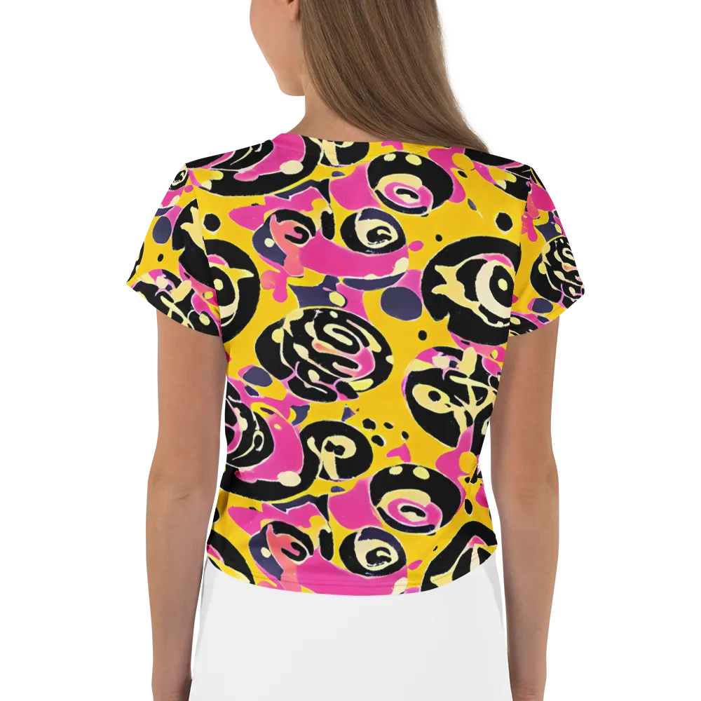 Neon Ink Parade on Crop Tee — Back