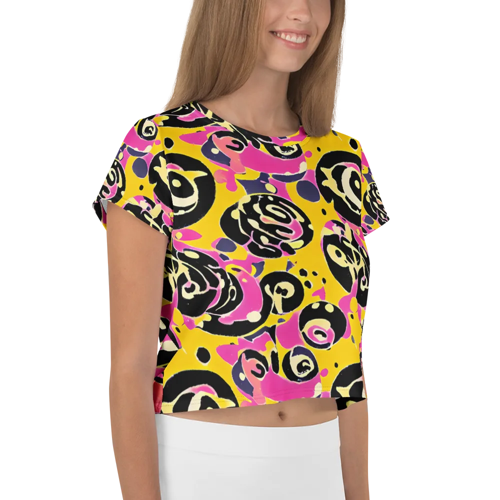 Neon Ink Parade on Crop Tee — Right