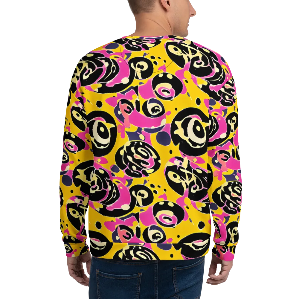 Neon Ink Parade on Sweatshirt — Back