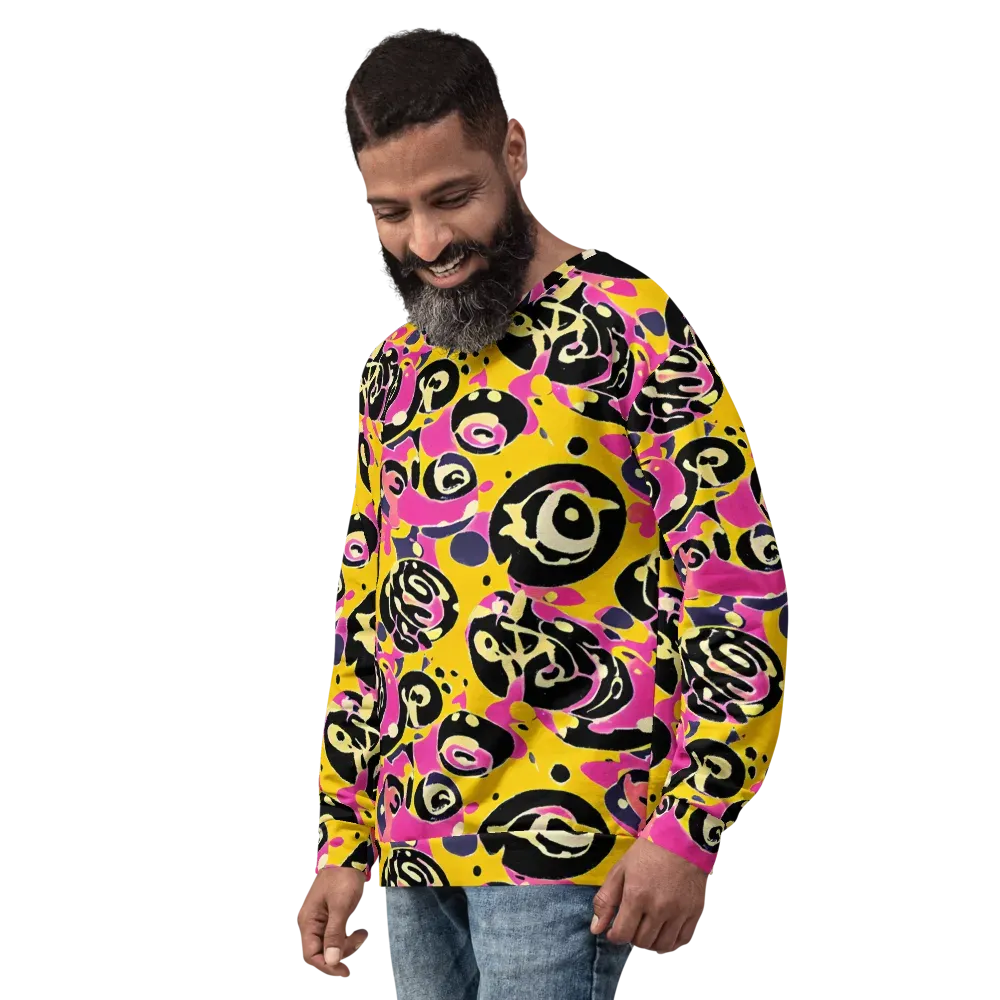 Neon Ink Parade on Sweatshirt — Left Front