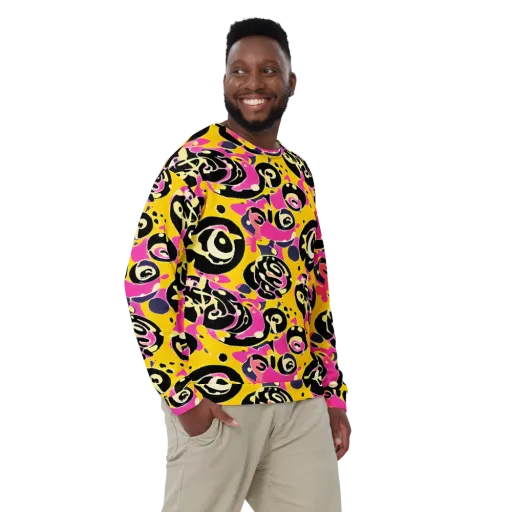 Neon Ink Parade on a Sweatshirt