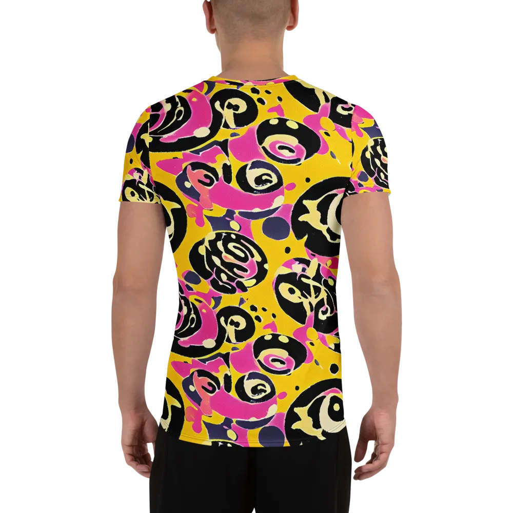 Neon Ink Parade on Men's Athletic T-Shirt — Back