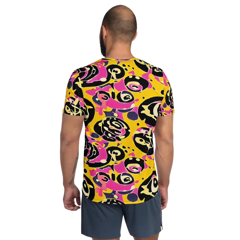 Neon Ink Parade on Men's Athletic T-Shirt — Back