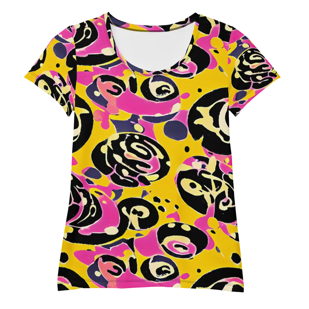 Neon Ink Parade on Women's Athletic T-Shirt — Front