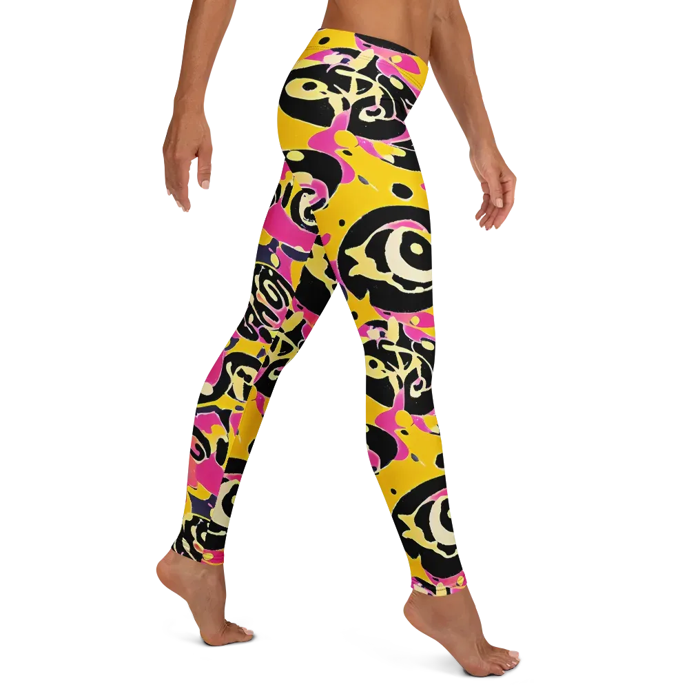 Neon Ink Parade on Leggings — Right