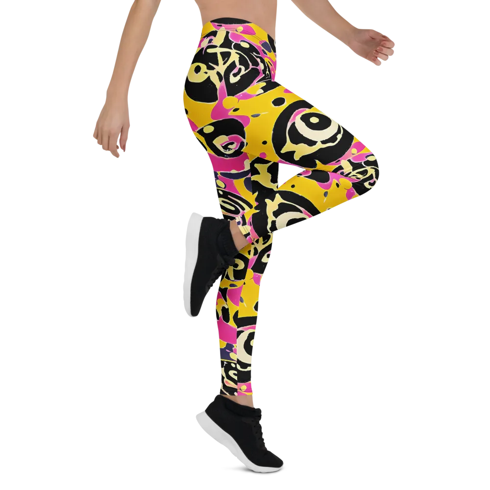 Neon Ink Parade on Leggings — Right