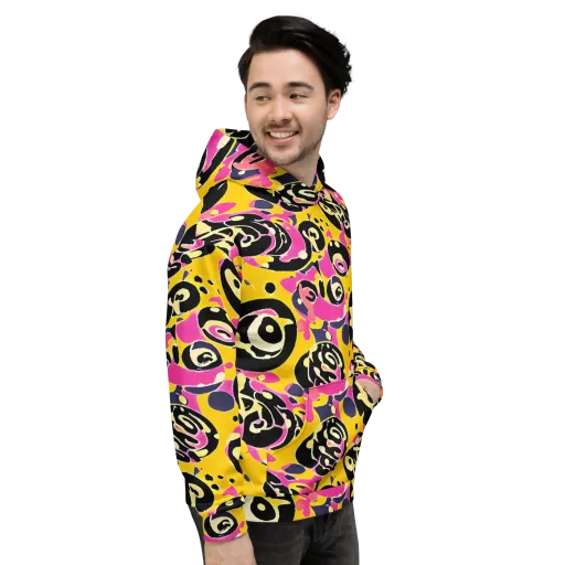 Neon Ink Parade on a Hoodie