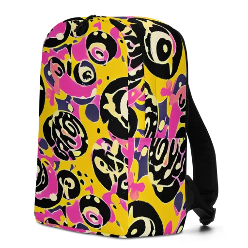 Neon Ink Parade on a Minimalist Backpack