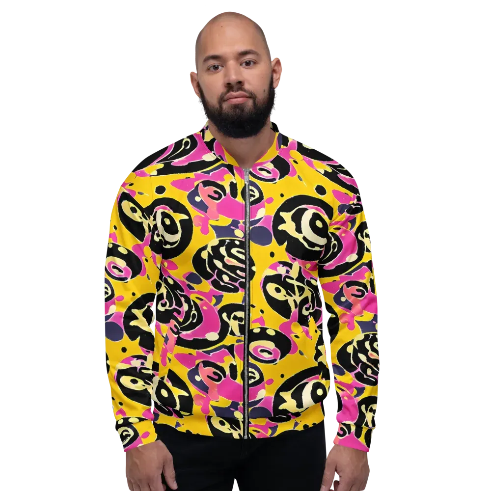 Neon Ink Parade on Bomber Jacket — Front