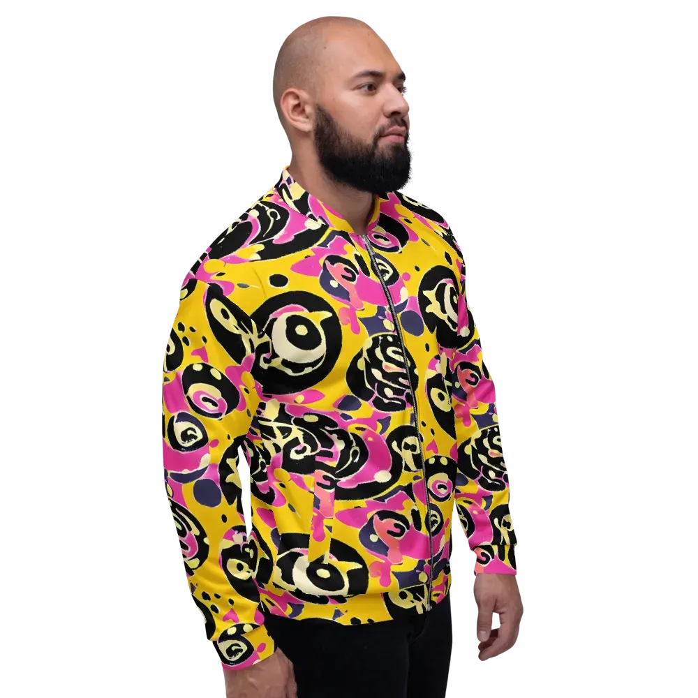 Neon Ink Parade on Bomber Jacket — Right