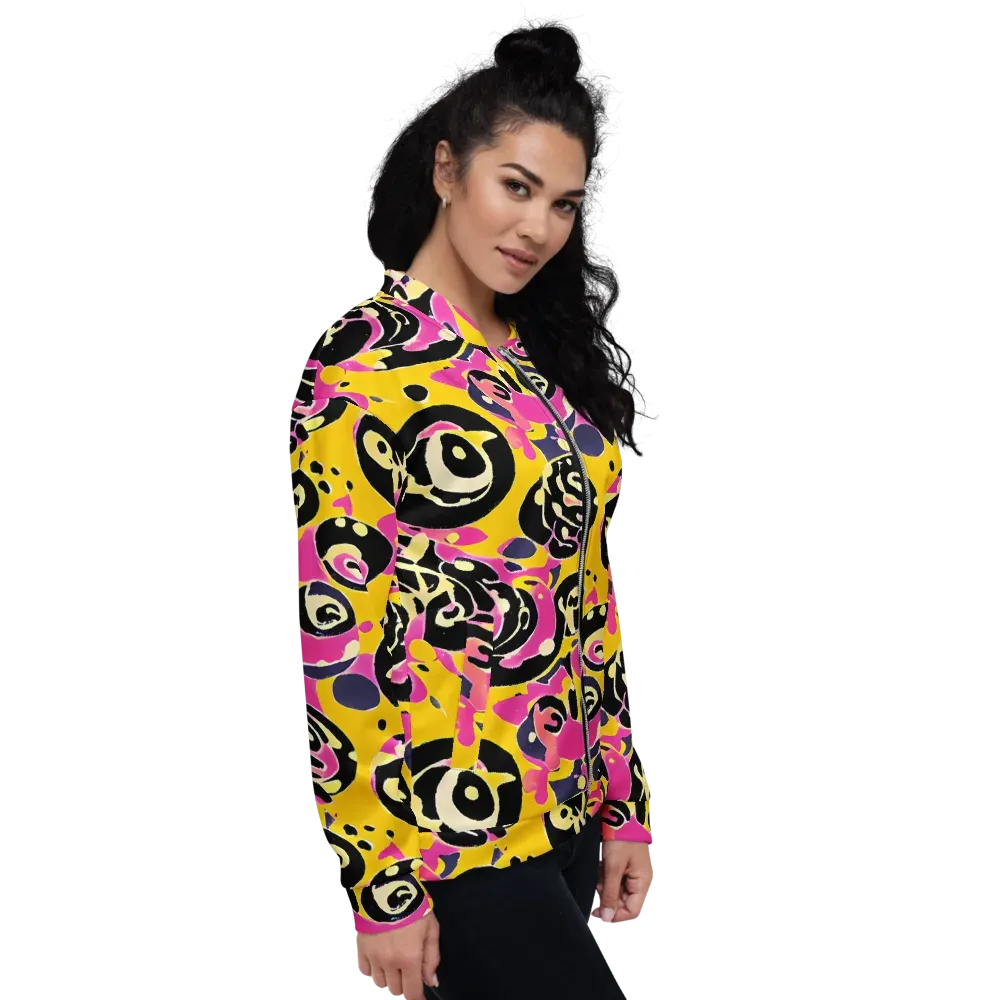 Neon Ink Parade on Bomber Jacket — Right