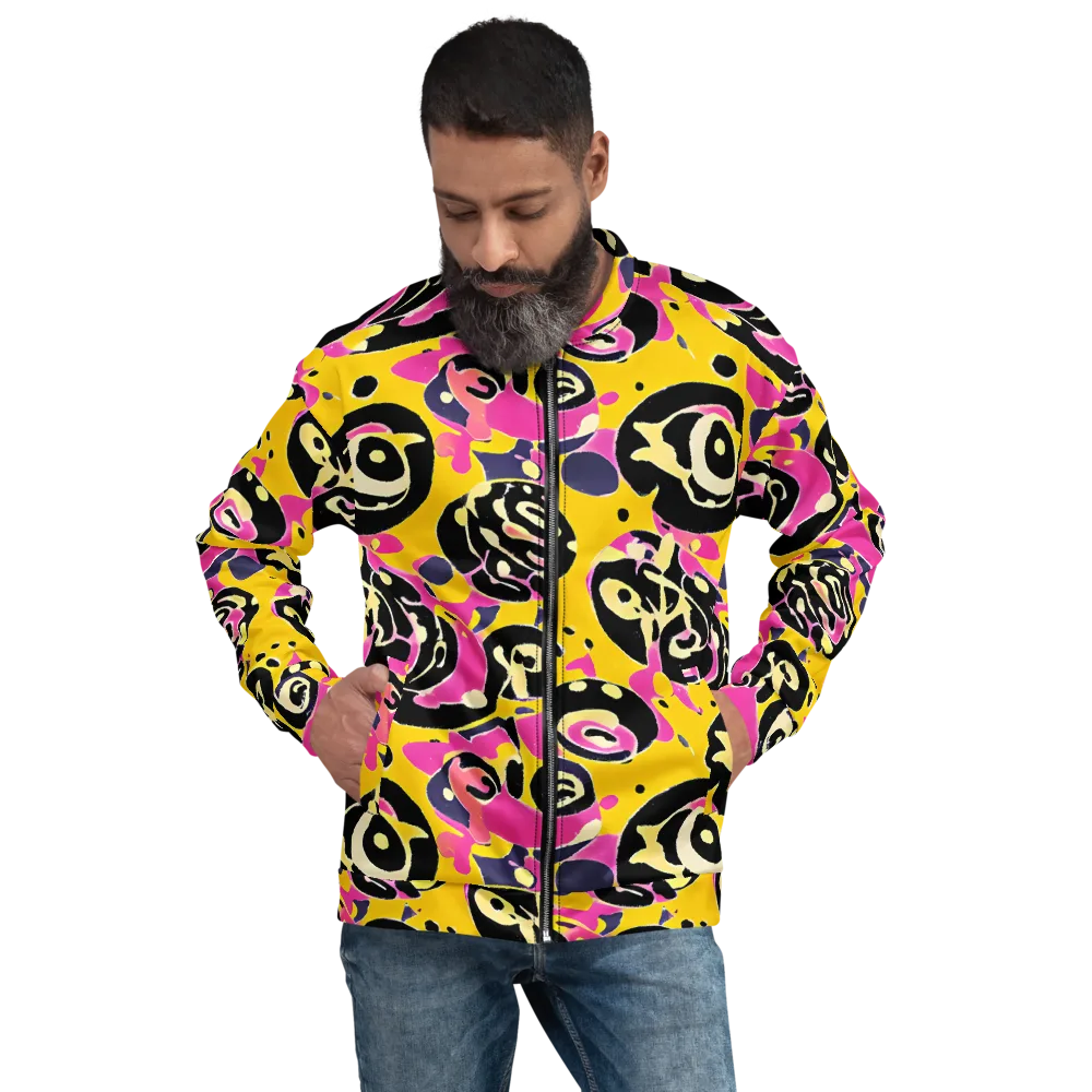 Neon Ink Parade on Bomber Jacket — Front