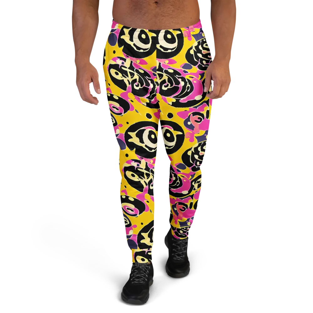 Neon Ink Parade on Men's Joggers — Front