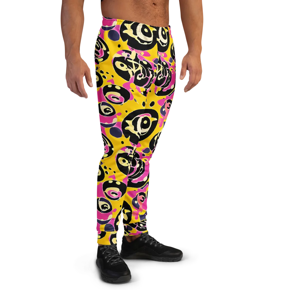 Neon Ink Parade on Men's Joggers — Right