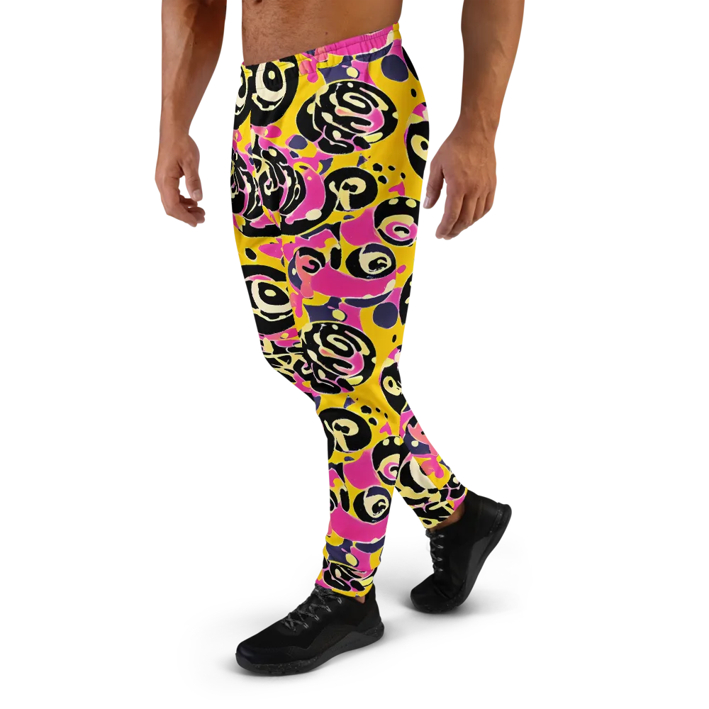 Neon Ink Parade on Men's Joggers — Left