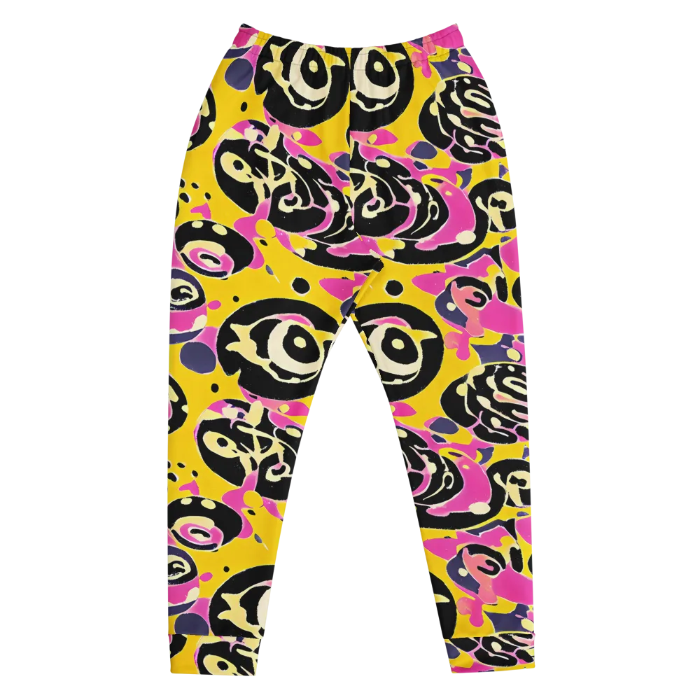 Neon Ink Parade on Men's Joggers — Front