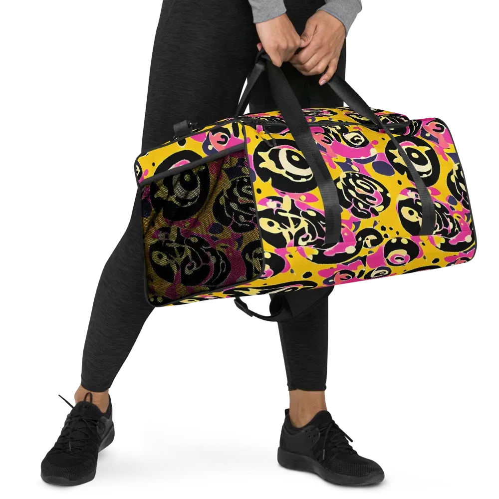 Neon Ink Parade on Duffle Bag — Right Front