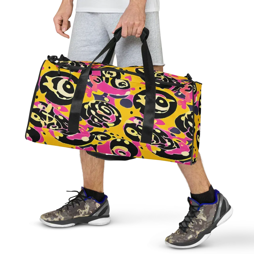 Neon Ink Parade on Duffle Bag — Front