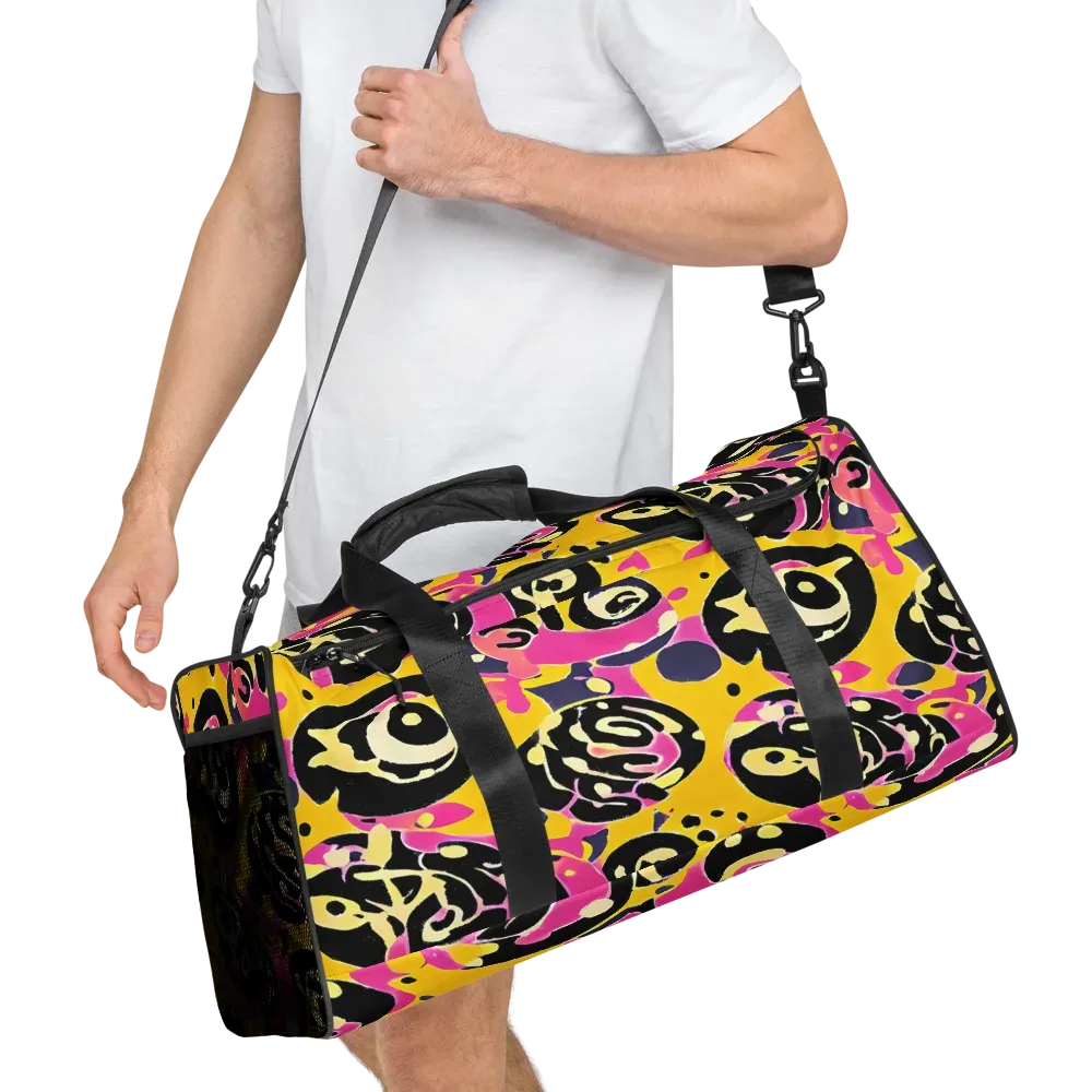 Neon Ink Parade on Duffle Bag — Right Front