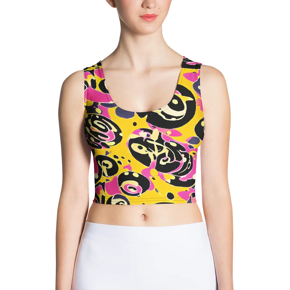 Neon Ink Parade on Crop Top — Front