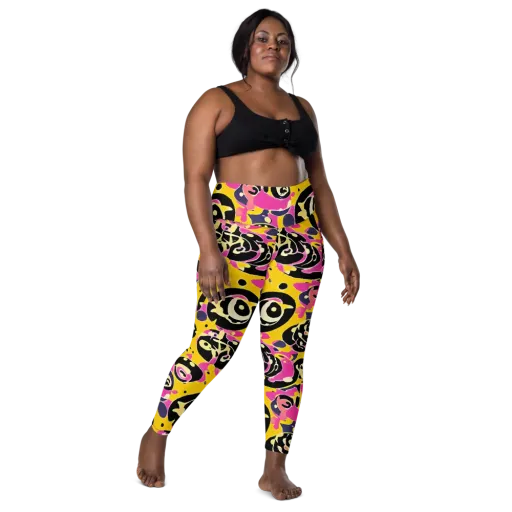 Neon Ink Parade on a Leggings with Pockets