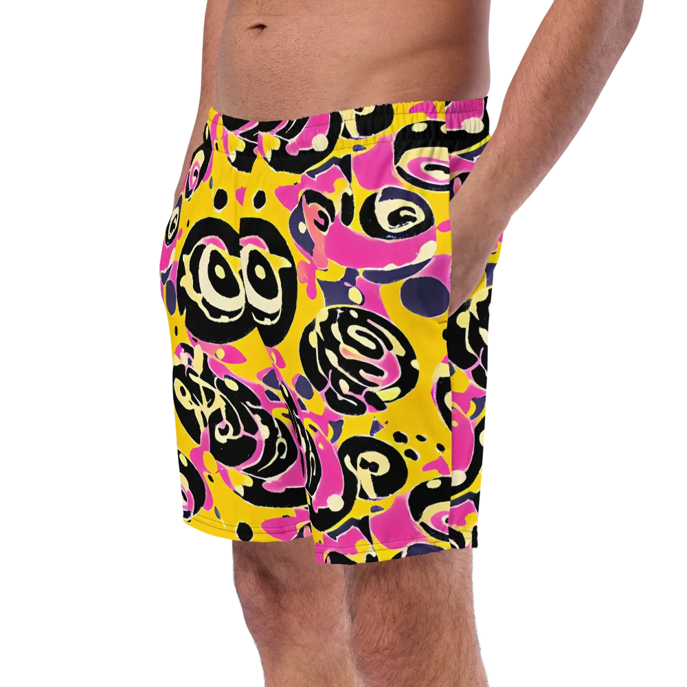 Neon Ink Parade on Swim Trunks — Left Front