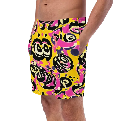 Neon Ink Parade on a Swim Trunks