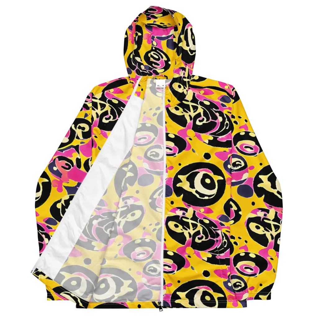 Neon Ink Parade on Men's Windbreaker — Front