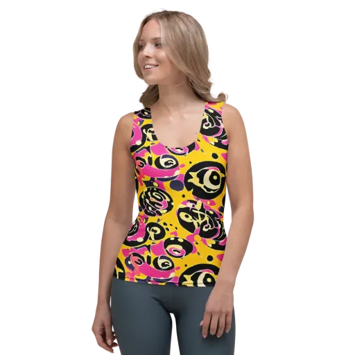 Neon Ink Parade on a Women's Tank Top