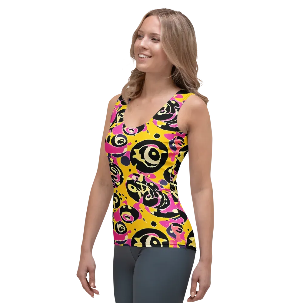 Neon Ink Parade on Women's Tank Top — Left Front