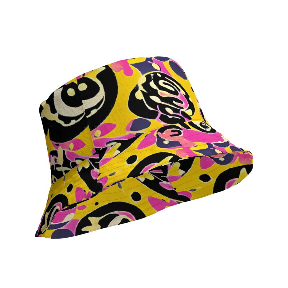 Neon Ink Parade on Reversible Bucket Hat — Product details Outside