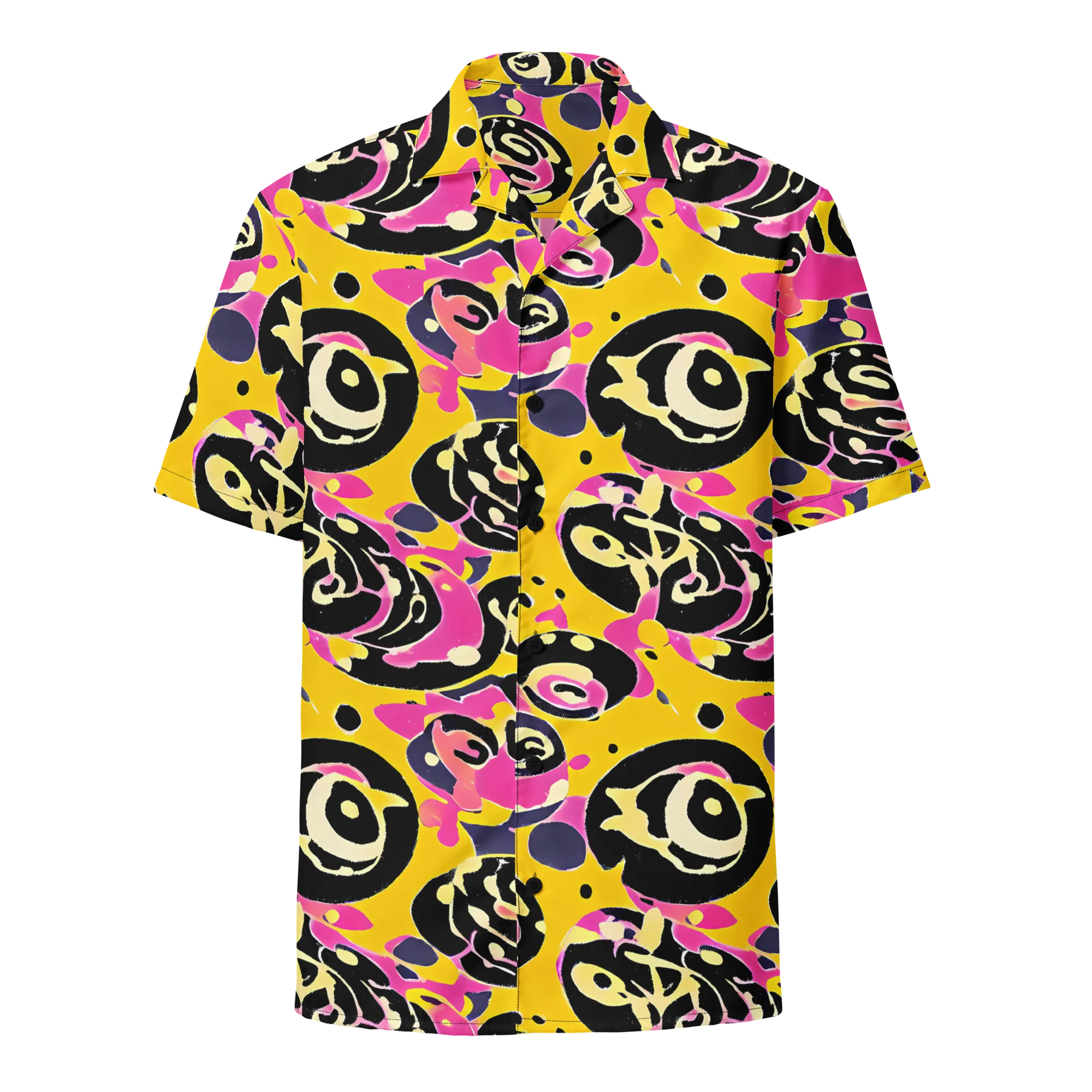 Neon Ink Parade on Button Shirt — Front