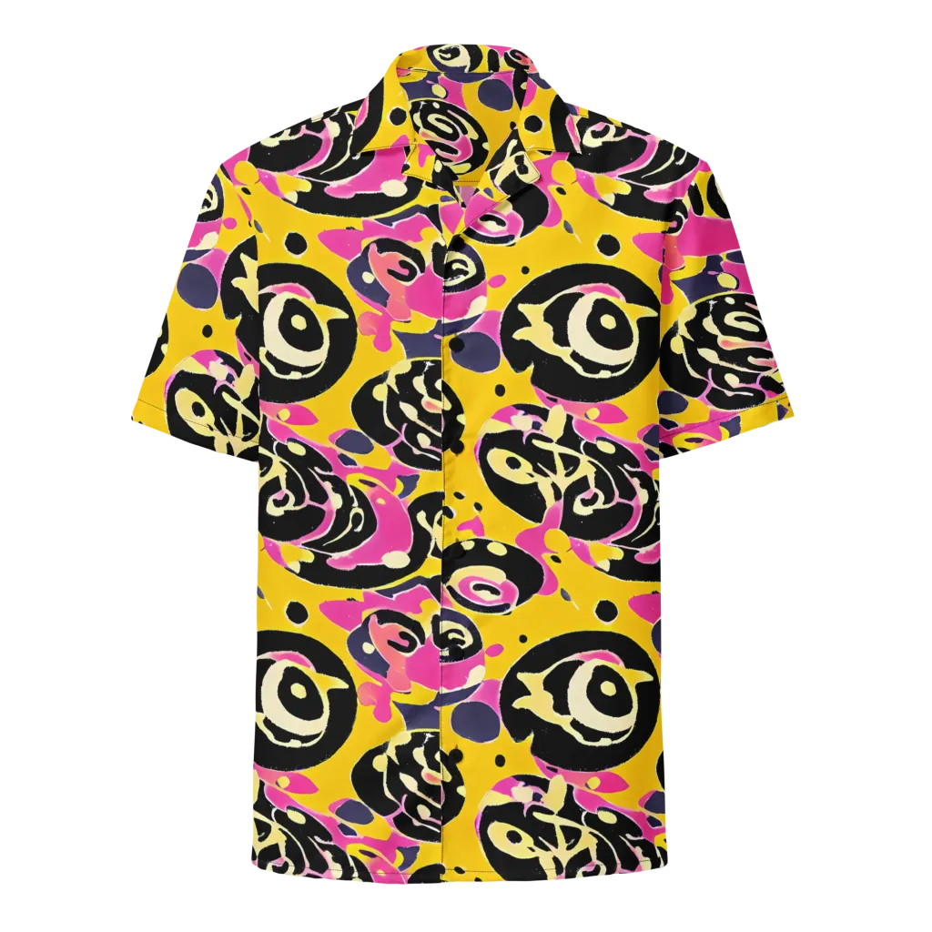 Neon Ink Parade on Button Shirt — Front