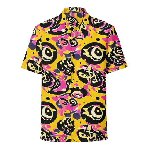 Neon Ink Parade on a Button Shirt