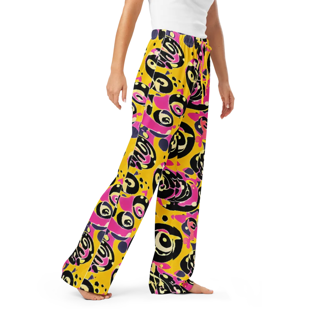 Neon Ink Parade on Women's Pajama Pants — Right Front