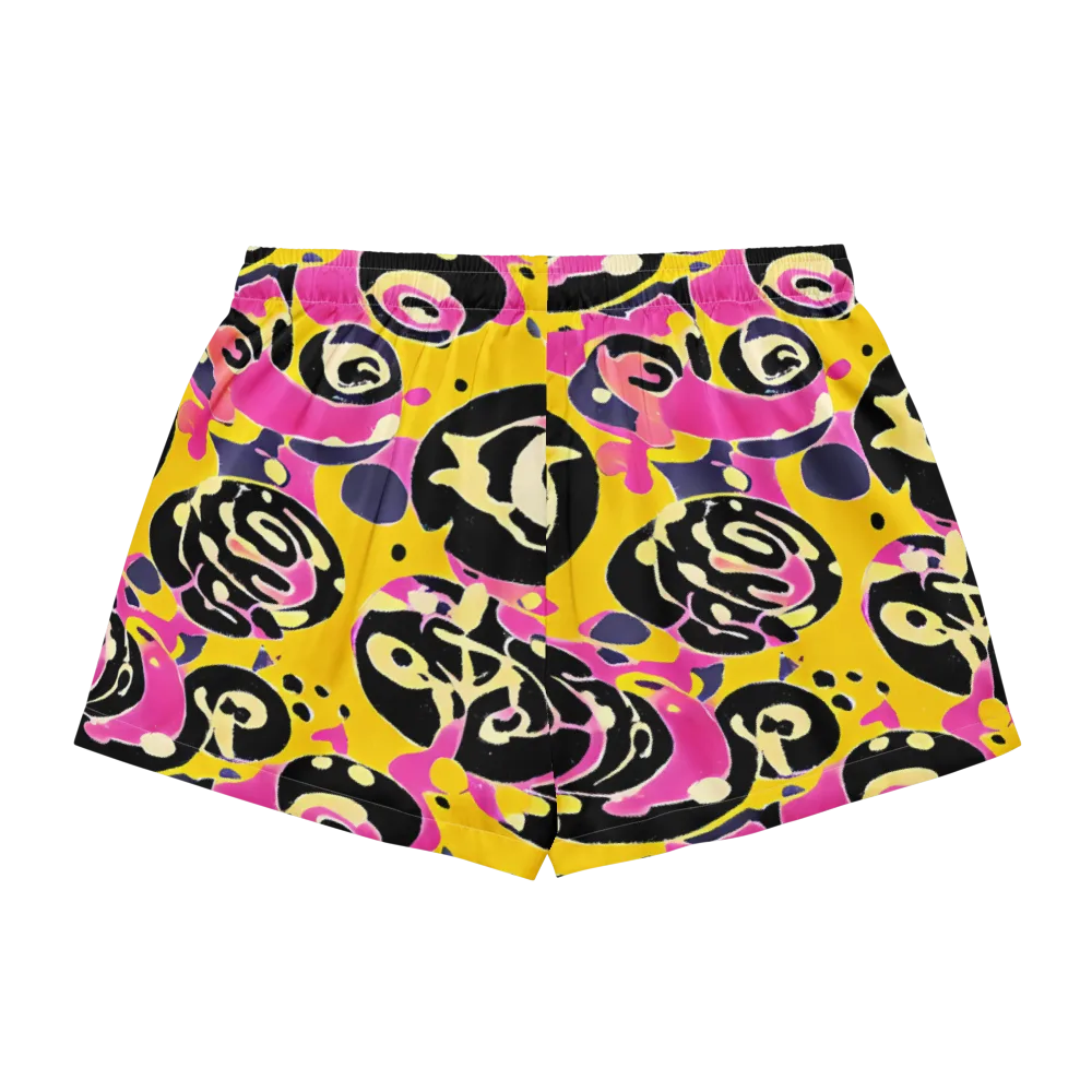 Neon Ink Parade on Women's Pajama Shorts — Back
