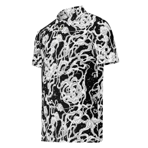 Inkstorm Ribbons on a Men's Slim Fit Polo Shirt