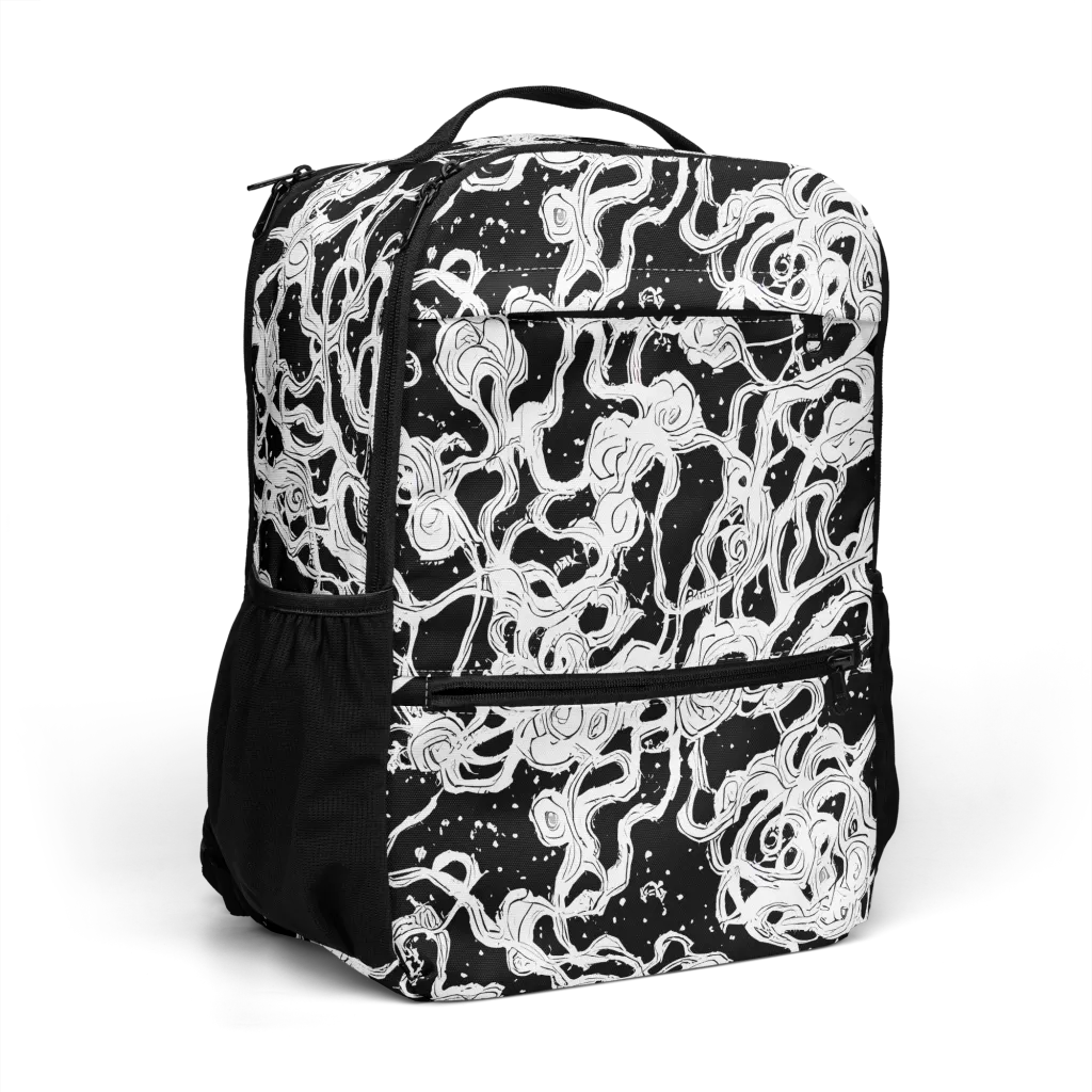 Inkstorm Ribbons on Utility Backpack — Right Front