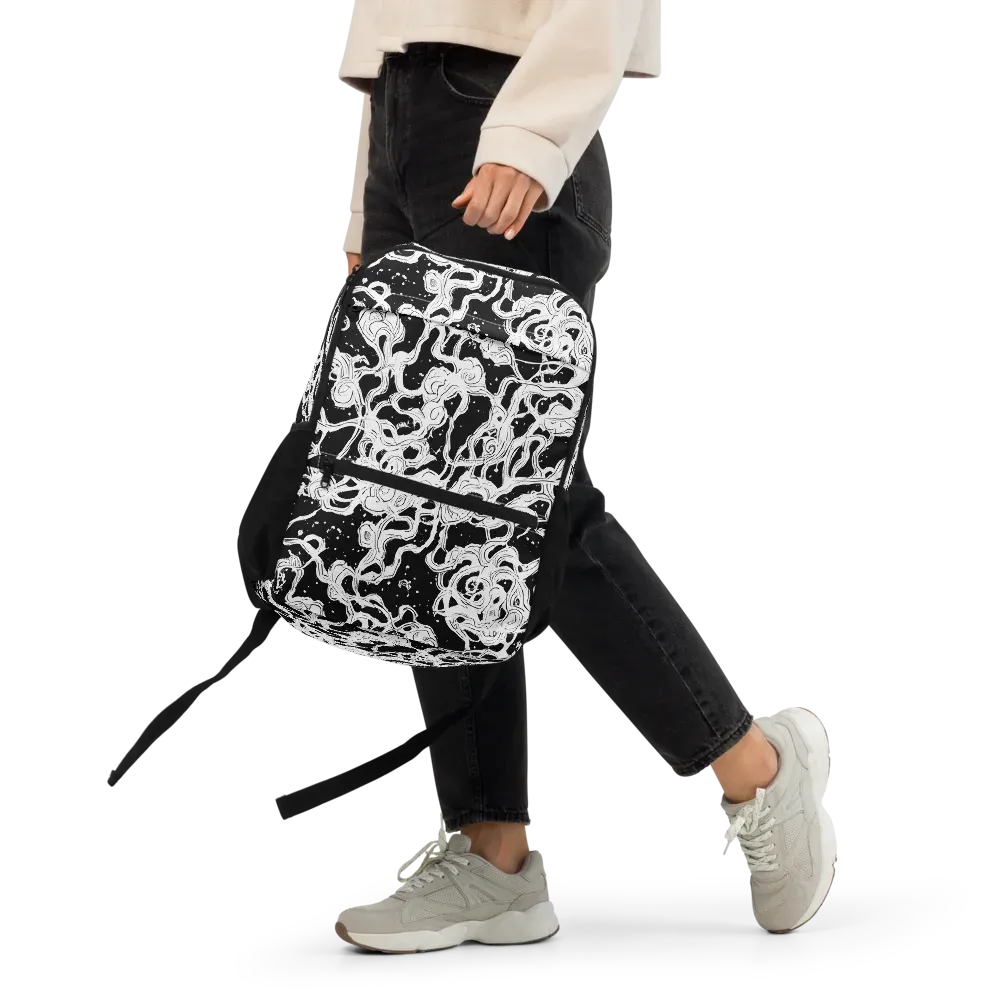 Inkstorm Ribbons on Utility Backpack — Front