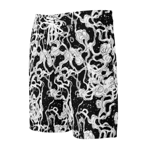 Inkstorm Ribbons on a Men's Board Shorts
