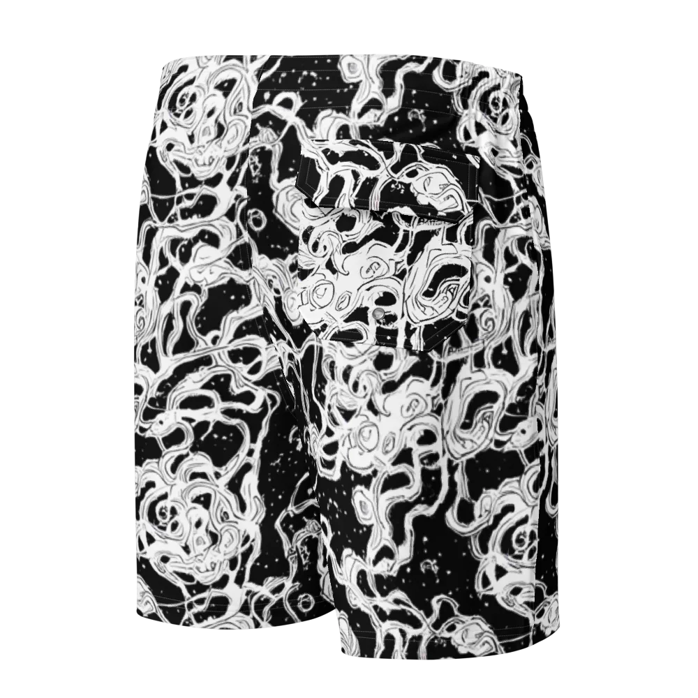 Inkstorm Ribbons on Men's Board Shorts — Back
