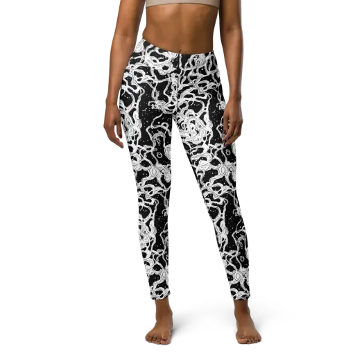 Inkstorm Ribbons on a Yoga Leggings